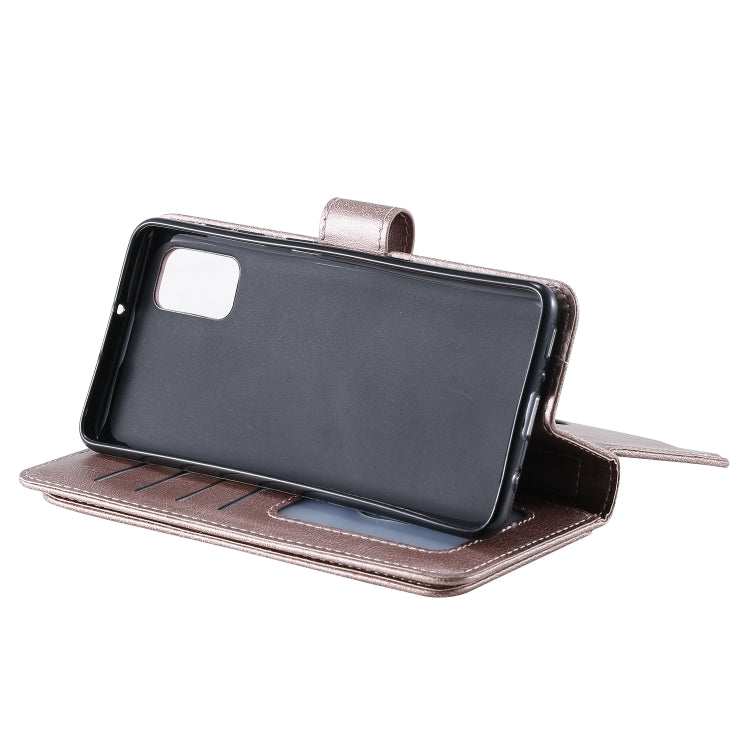 For Samsung Galaxy A41 Multifunctional Magnetic Copper Buckle Horizontal Flip Solid Color Leather Case with 10 Card Slots & Wallet & Holder & Photo Frame