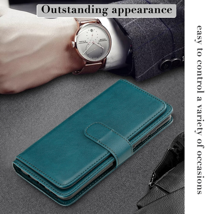 For Samsung Galaxy A51 (5G) Multifunctional Magnetic Copper Buckle Horizontal Flip Solid Color Leather Case with 10 Card Slots & Wallet & Holder & Photo Frame
