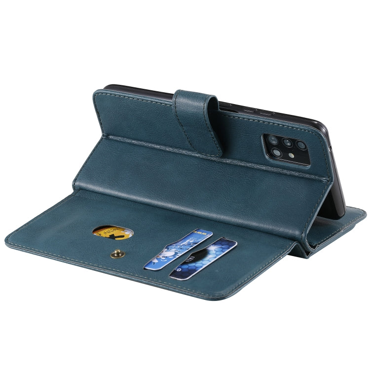 For Samsung Galaxy A51 (5G) Multifunctional Magnetic Copper Buckle Horizontal Flip Solid Color Leather Case with 10 Card Slots & Wallet & Holder & Photo Frame