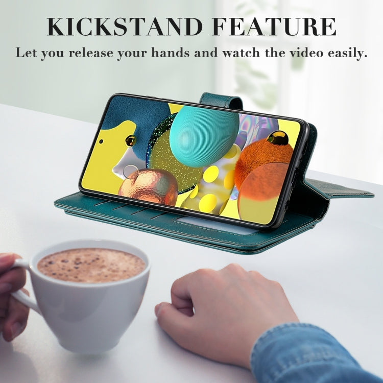 For Samsung Galaxy A51 (5G) Multifunctional Magnetic Copper Buckle Horizontal Flip Solid Color Leather Case with 10 Card Slots & Wallet & Holder & Photo Frame