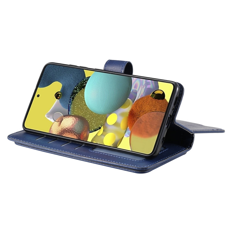 For Samsung Galaxy A51 (5G) Multifunctional Magnetic Copper Buckle Horizontal Flip Solid Color Leather Case with 10 Card Slots & Wallet & Holder & Photo Frame