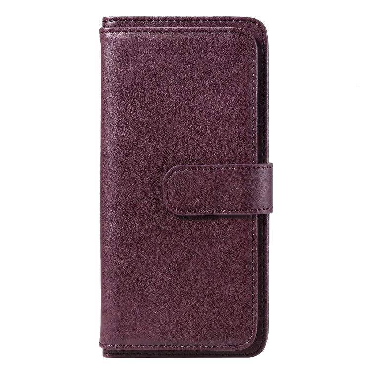 For Samsung Galaxy A71 (5G) Multifunctional Magnetic Copper Buckle Horizontal Flip Solid Color Leather Case with 10 Card Slots & Wallet & Holder & Photo Frame