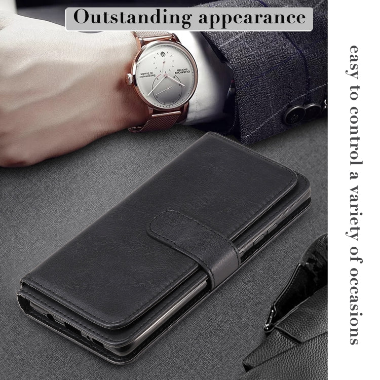 For Samsung Galaxy A71 (5G) Multifunctional Magnetic Copper Buckle Horizontal Flip Solid Color Leather Case with 10 Card Slots & Wallet & Holder & Photo Frame