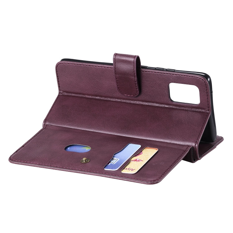 For Samsung Galaxy A71 (5G) Multifunctional Magnetic Copper Buckle Horizontal Flip Solid Color Leather Case with 10 Card Slots & Wallet & Holder & Photo Frame