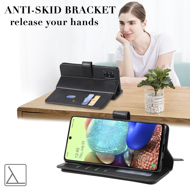 For Samsung Galaxy A71 (5G) Multifunctional Magnetic Copper Buckle Horizontal Flip Solid Color Leather Case with 10 Card Slots & Wallet & Holder & Photo Frame