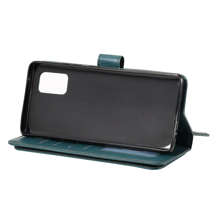 For Samsung Galaxy A71 (5G) Multifunctional Magnetic Copper Buckle Horizontal Flip Solid Color Leather Case with 10 Card Slots & Wallet & Holder & Photo Frame