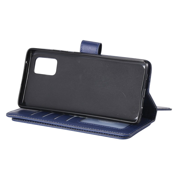 For Samsung Galaxy A71 (5G) Multifunctional Magnetic Copper Buckle Horizontal Flip Solid Color Leather Case with 10 Card Slots & Wallet & Holder & Photo Frame