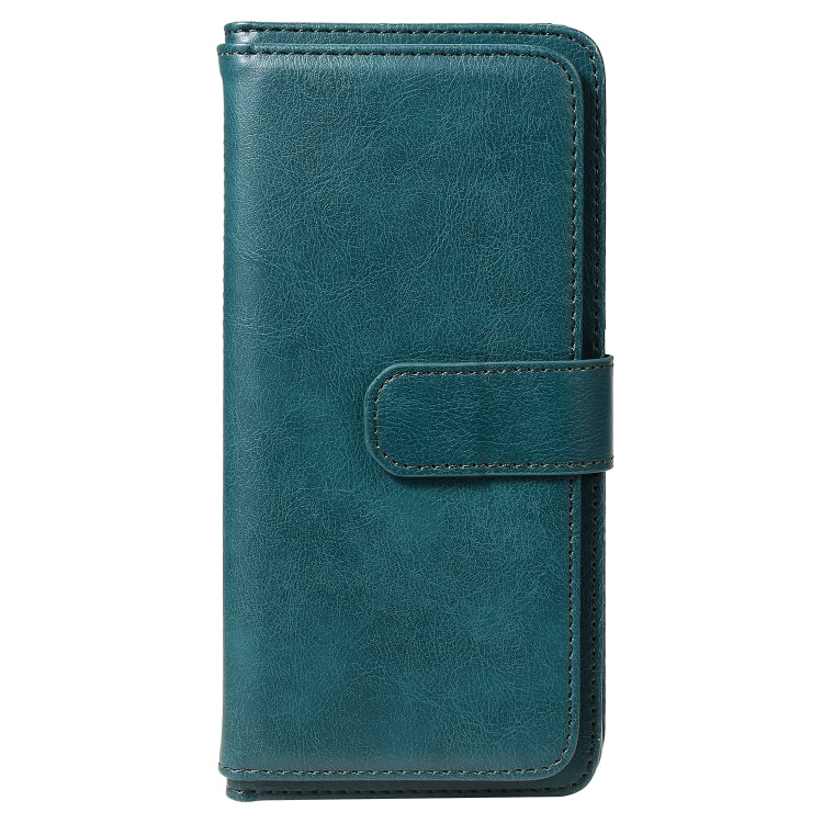 For Samsung Galaxy A70 Multifunctional Magnetic Copper Buckle Horizontal Flip Solid Color Leather Case with 10 Card Slots & Wallet & Holder & Photo Frame