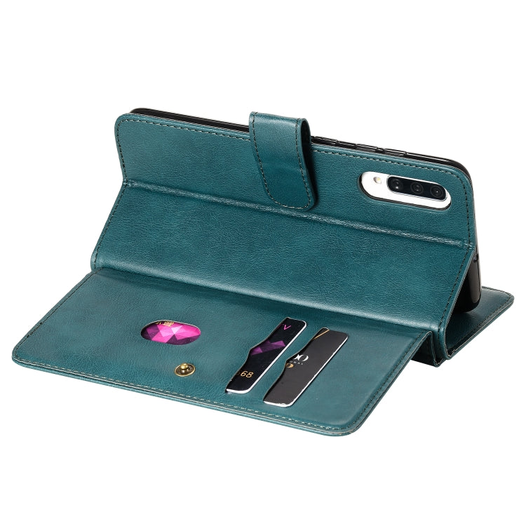 For Samsung Galaxy A70 Multifunctional Magnetic Copper Buckle Horizontal Flip Solid Color Leather Case with 10 Card Slots & Wallet & Holder & Photo Frame
