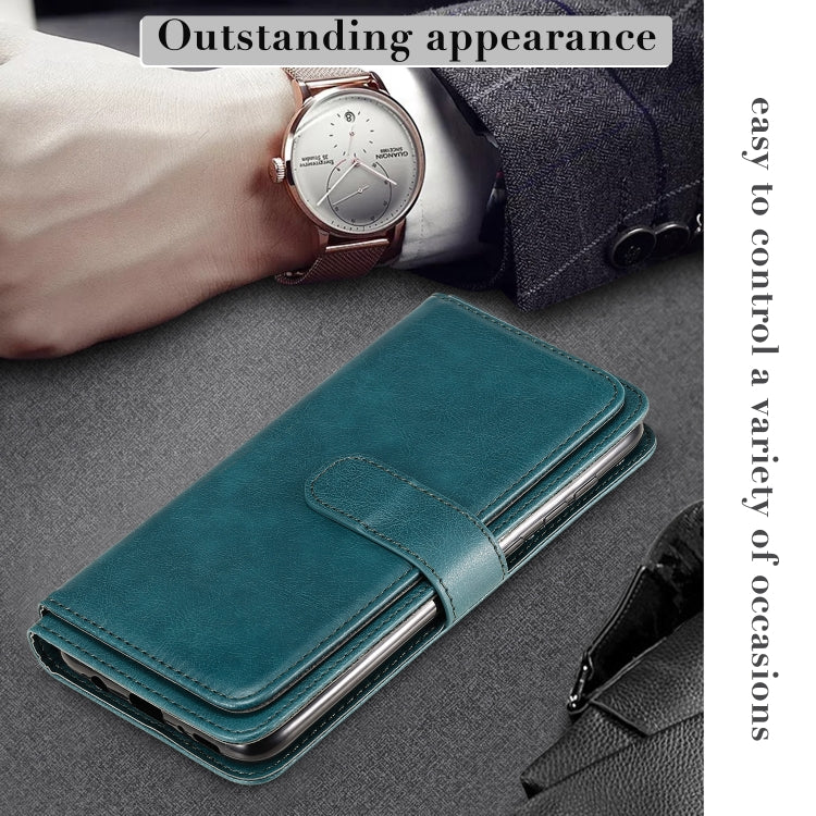 For Samsung Galaxy A70 Multifunctional Magnetic Copper Buckle Horizontal Flip Solid Color Leather Case with 10 Card Slots & Wallet & Holder & Photo Frame