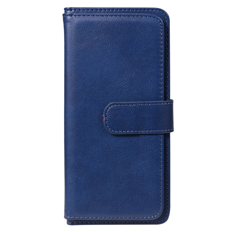 For Samsung Galaxy A70 Multifunctional Magnetic Copper Buckle Horizontal Flip Solid Color Leather Case with 10 Card Slots & Wallet & Holder & Photo Frame