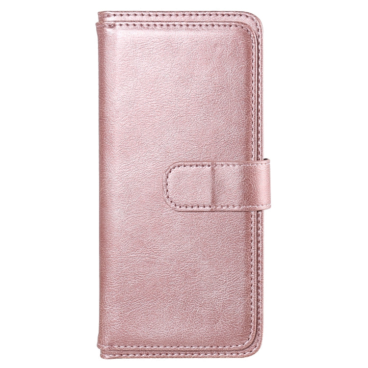 For Samsung Galaxy A70 Multifunctional Magnetic Copper Buckle Horizontal Flip Solid Color Leather Case with 10 Card Slots & Wallet & Holder & Photo Frame