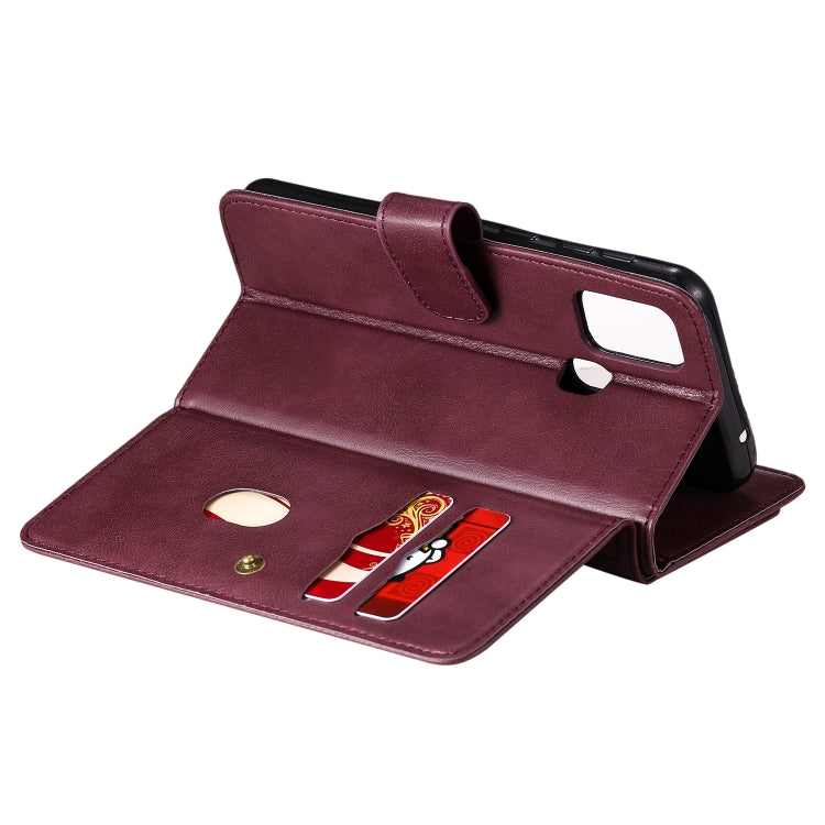 For Samsung Galaxy M31 Multifunctional Magnetic Copper Buckle Horizontal Flip Solid Color Leather Case with 10 Card Slots & Wallet & Holder & Photo Frame