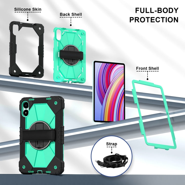 For Xiaomi Poco Pad 12.1 Contrast Color Robot Silicone Hybrid PC Tablet Case