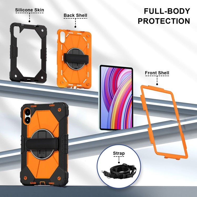 For Xiaomi Poco Pad 12.1 Contrast Color Robot Silicone Hybrid PC Tablet Case