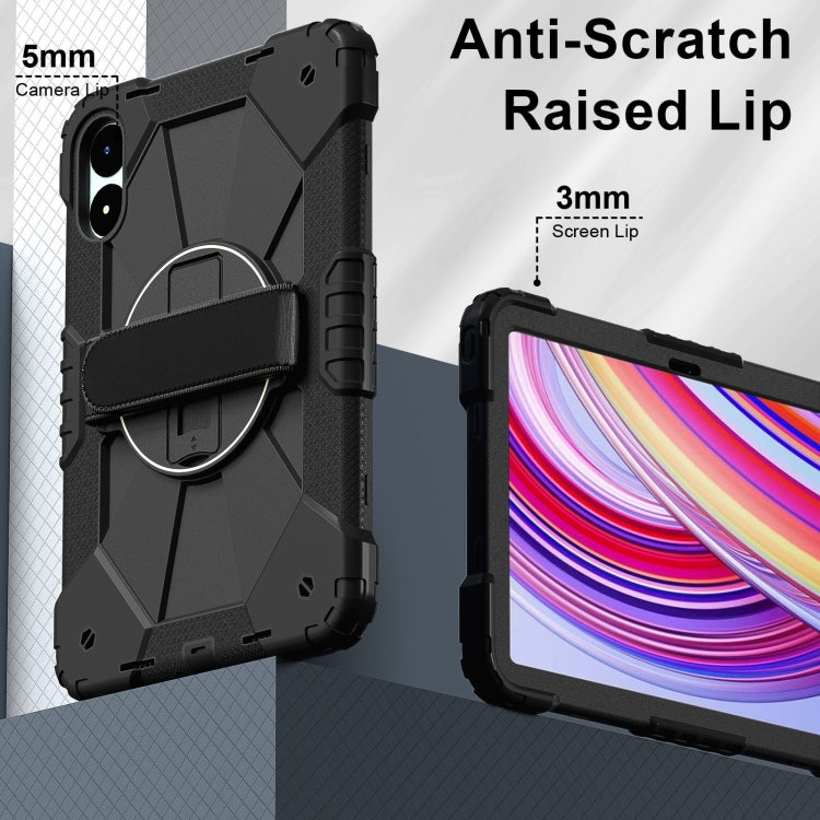 For Xiaomi Poco Pad 12.1 Contrast Color Robot Silicone Hybrid PC Tablet Case