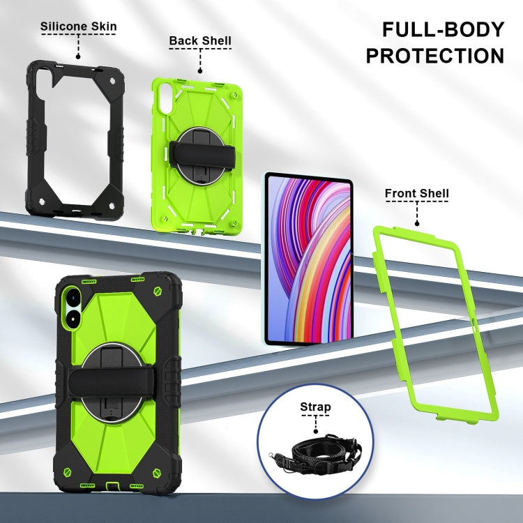 For Xiaomi Poco Pad 12.1 Contrast Color Robot Silicone Hybrid PC Tablet Case