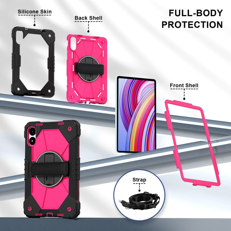 For Xiaomi Poco Pad 12.1 Contrast Color Robot Silicone Hybrid PC Tablet Case
