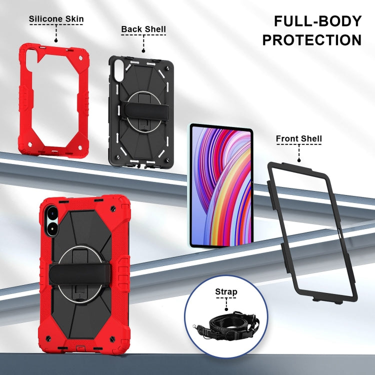 For Xiaomi Poco Pad 12.1 Contrast Color Robot Silicone Hybrid PC Tablet Case