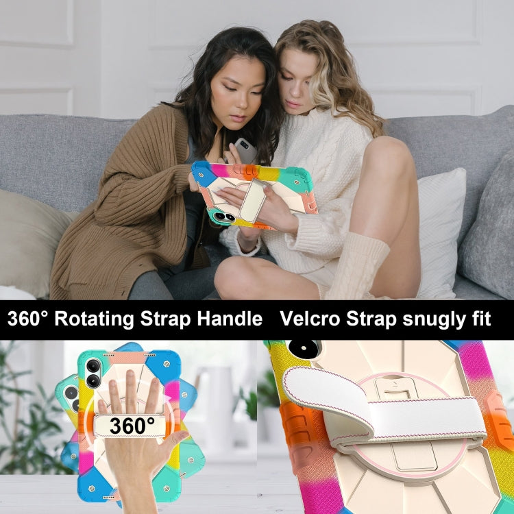 For Xiaomi Poco Pad 12.1 Contrast Color Robot Silicone Hybrid PC Tablet Case