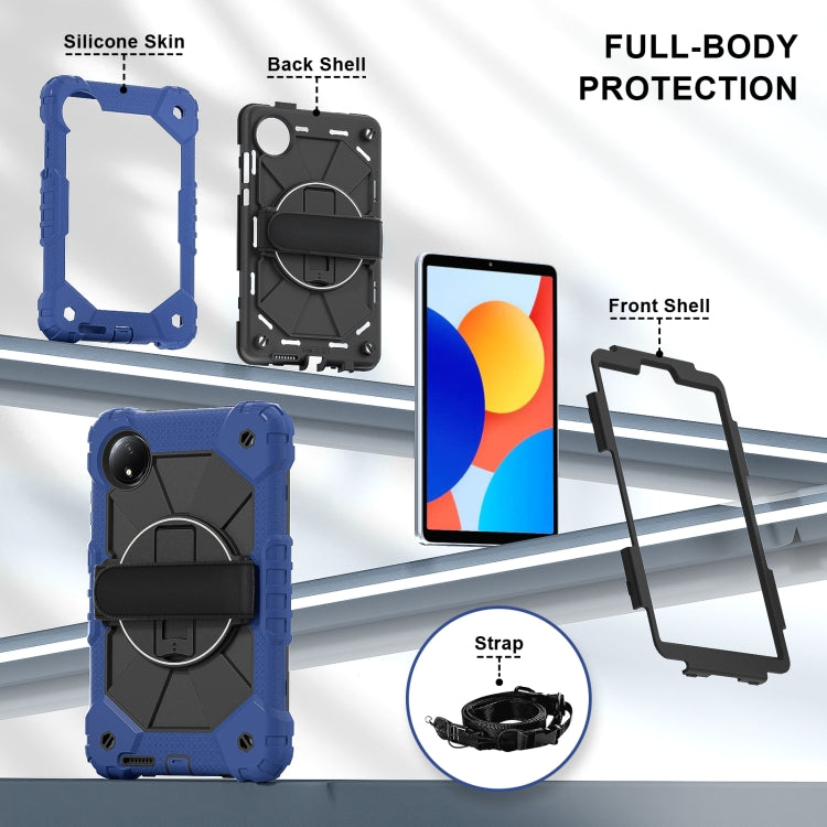 For Xiaomi Redmi Pad SE 8.7 Contrast Color Robot Silicone Hybrid PC Tablet Case