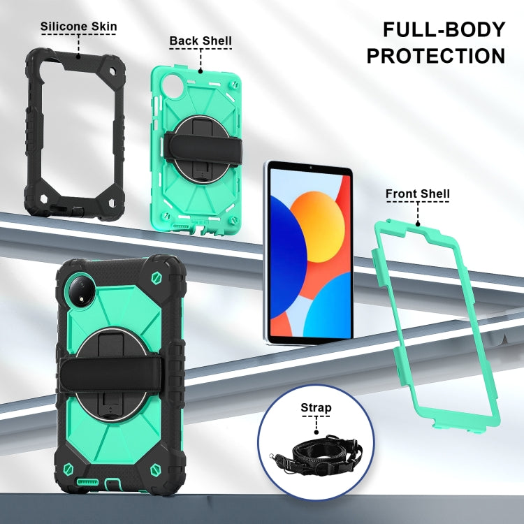 For Xiaomi Redmi Pad SE 8.7 Contrast Color Robot Silicone Hybrid PC Tablet Case
