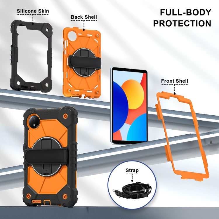 For Xiaomi Redmi Pad SE 8.7 Contrast Color Robot Silicone Hybrid PC Tablet Case