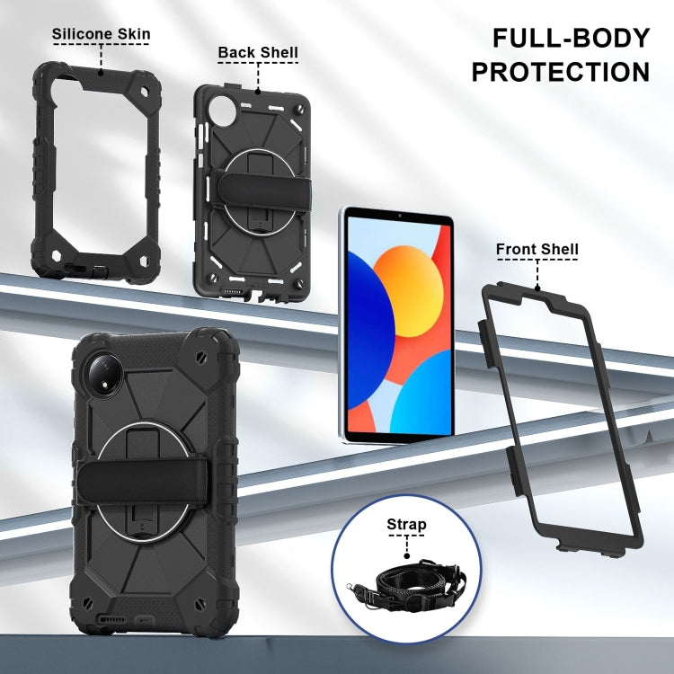 For Xiaomi Redmi Pad SE 8.7 Contrast Color Robot Silicone Hybrid PC Tablet Case