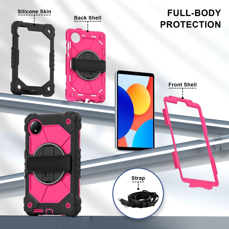 For Xiaomi Redmi Pad SE 8.7 Contrast Color Robot Silicone Hybrid PC Tablet Case