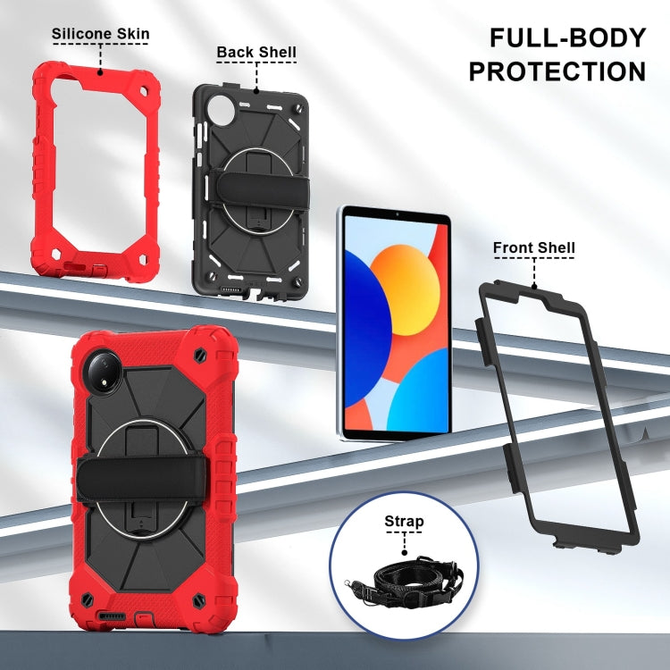 For Xiaomi Redmi Pad SE 8.7 Contrast Color Robot Silicone Hybrid PC Tablet Case