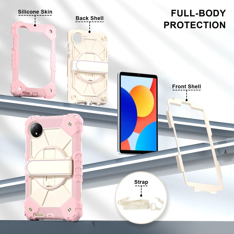 For Xiaomi Redmi Pad SE 8.7 Contrast Color Robot Silicone Hybrid PC Tablet Case