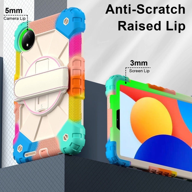 For Xiaomi Redmi Pad SE 8.7 Contrast Color Robot Silicone Hybrid PC Tablet Case
