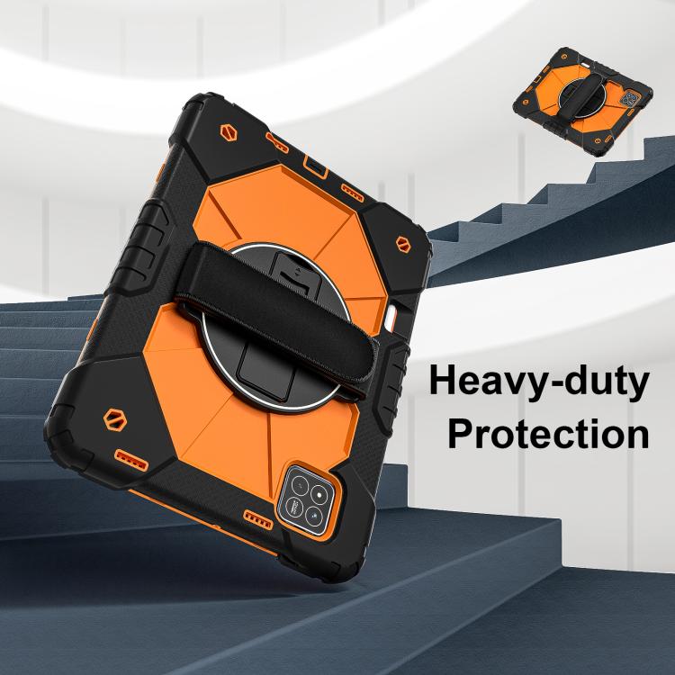 For Xiaomi Pad 7 / 7 Pro 2024 Contrast Color Robot Silicone Hybrid PC Tablet Case