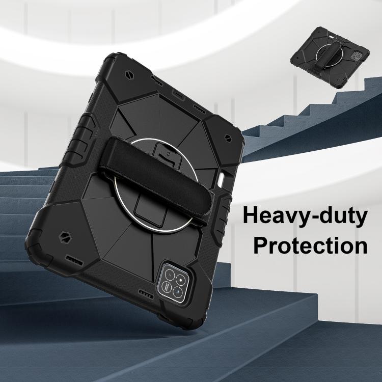 For Xiaomi Pad 7 / 7 Pro 2024 Contrast Color Robot Silicone Hybrid PC Tablet Case