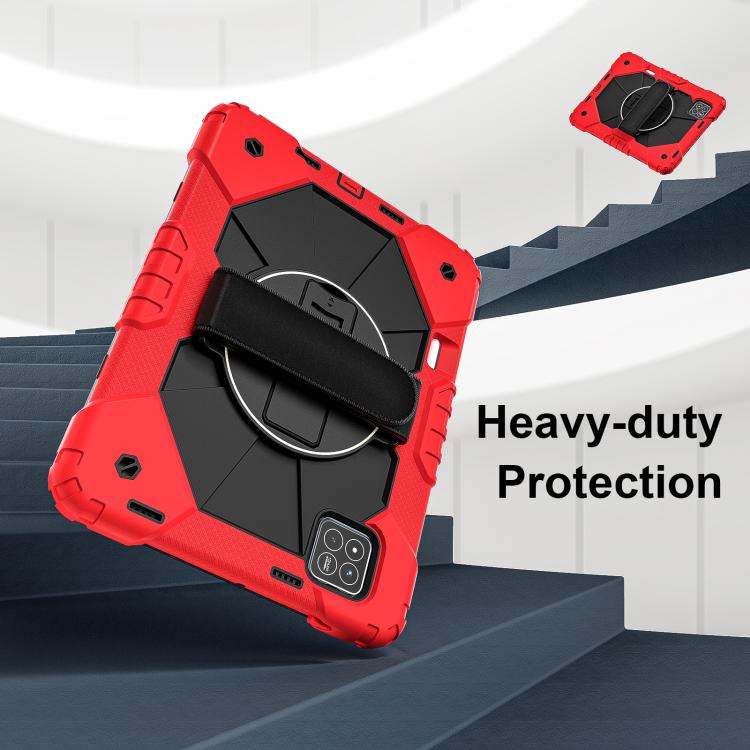 For Xiaomi Pad 7 / 7 Pro 2024 Contrast Color Robot Silicone Hybrid PC Tablet Case