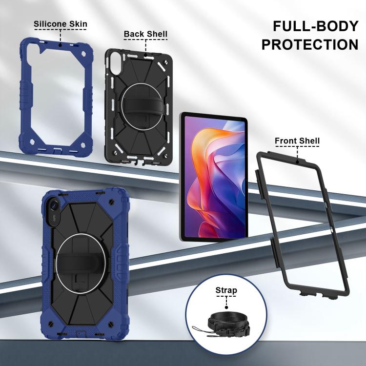 For Xiaomi Redmi Pad 2 11 2025 Contrast Color Robot Silicone Hybrid PC Tablet Case