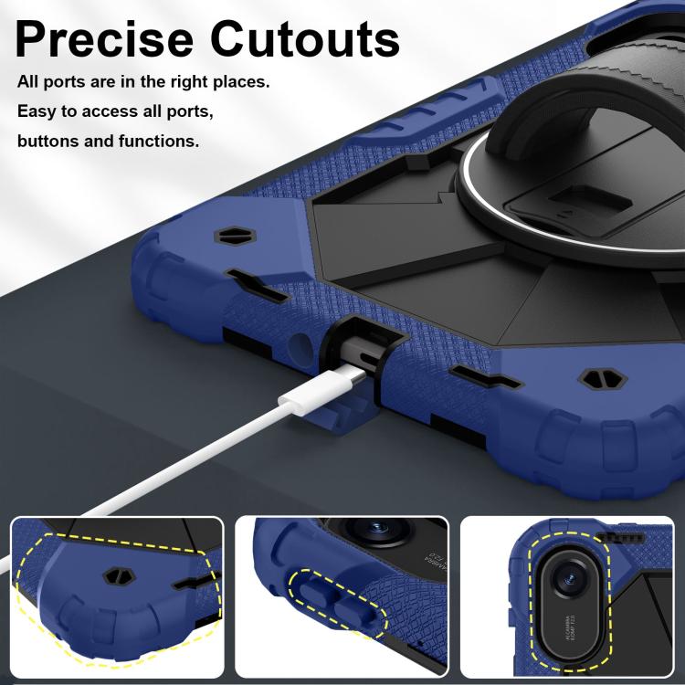For Xiaomi Redmi Pad 2 11 2025 Contrast Color Robot Silicone Hybrid PC Tablet Case