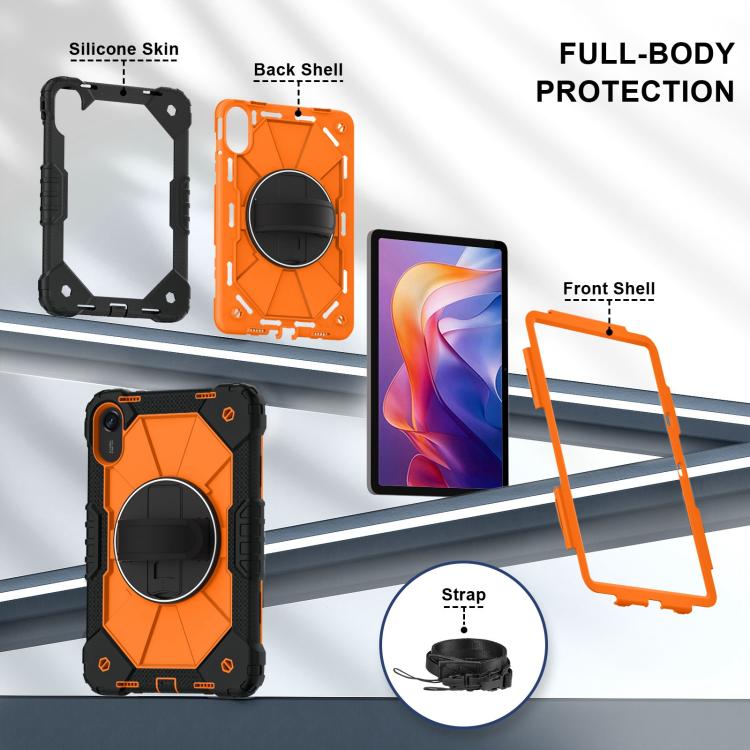 For Xiaomi Redmi Pad 2 11 2025 Contrast Color Robot Silicone Hybrid PC Tablet Case