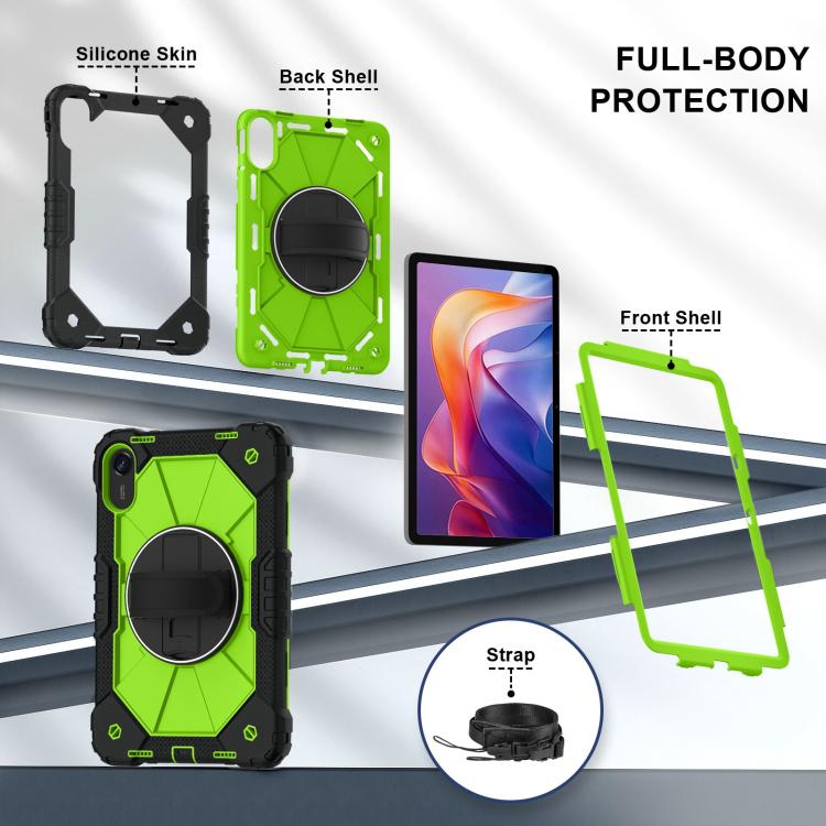 For Xiaomi Redmi Pad 2 11 2025 Contrast Color Robot Silicone Hybrid PC Tablet Case