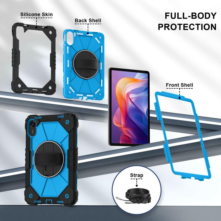 For Xiaomi Redmi Pad 2 11 2025 Contrast Color Robot Silicone Hybrid PC Tablet Case