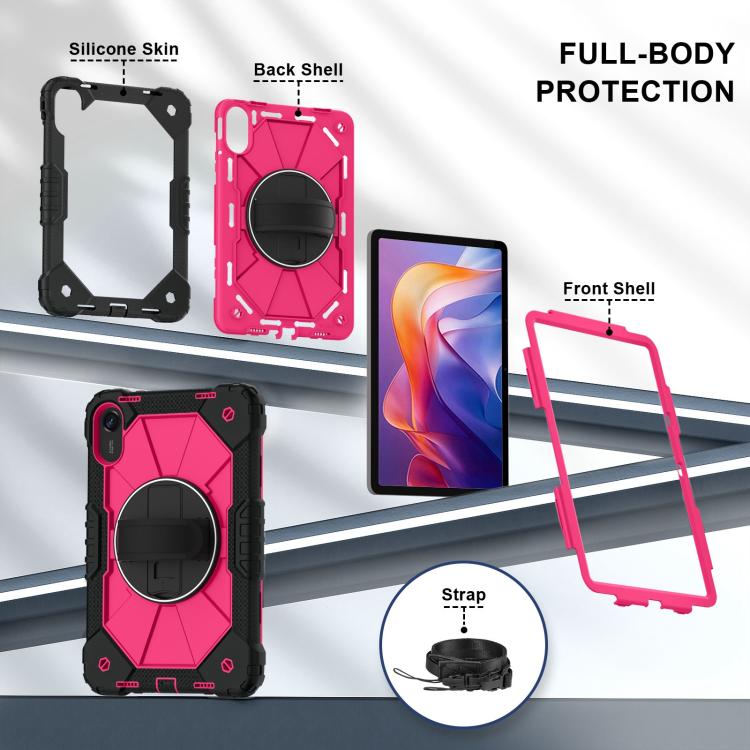 For Xiaomi Redmi Pad 2 11 2025 Contrast Color Robot Silicone Hybrid PC Tablet Case