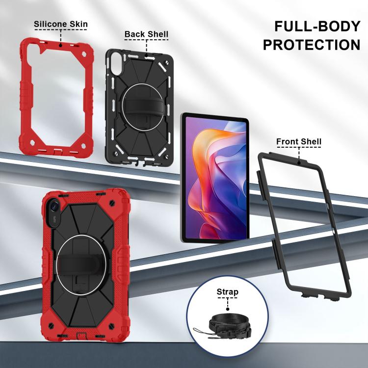 For Xiaomi Redmi Pad 2 11 2025 Contrast Color Robot Silicone Hybrid PC Tablet Case