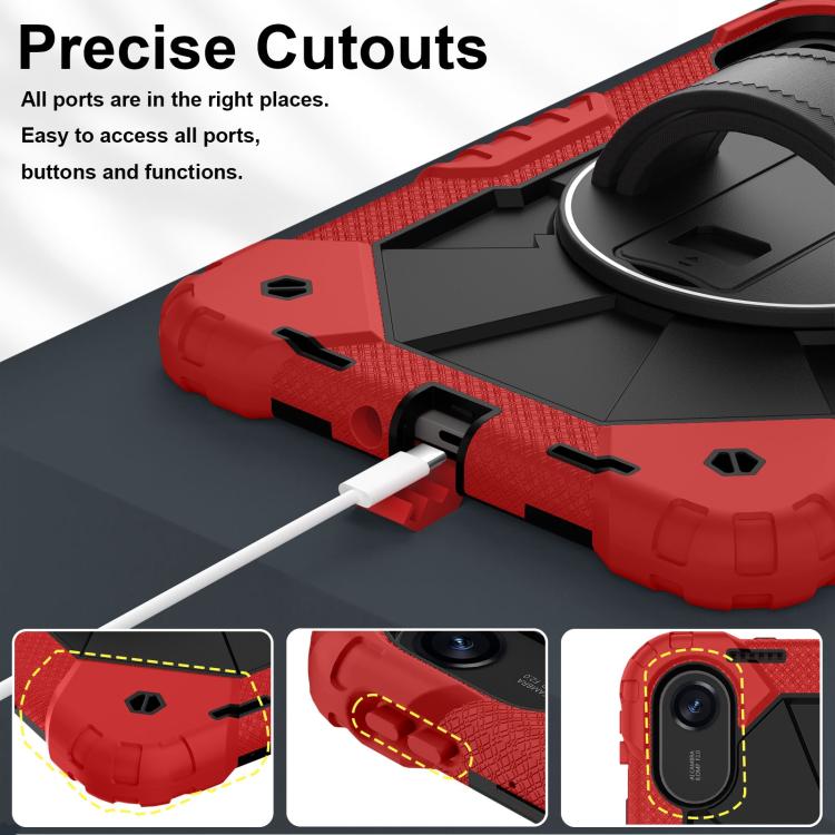For Xiaomi Redmi Pad 2 11 2025 Contrast Color Robot Silicone Hybrid PC Tablet Case