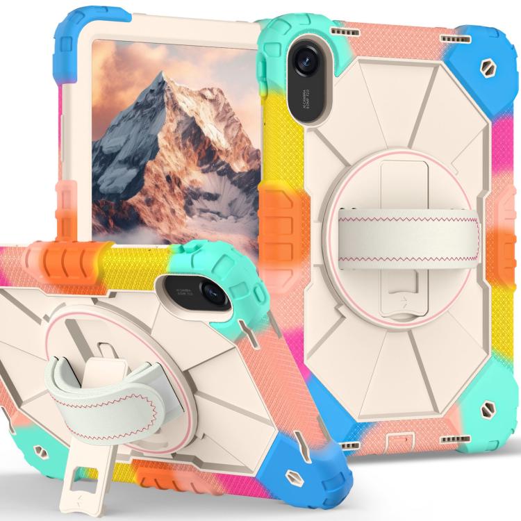 For Xiaomi Redmi Pad 2 11 2025 Contrast Color Robot Silicone Hybrid PC Tablet Case