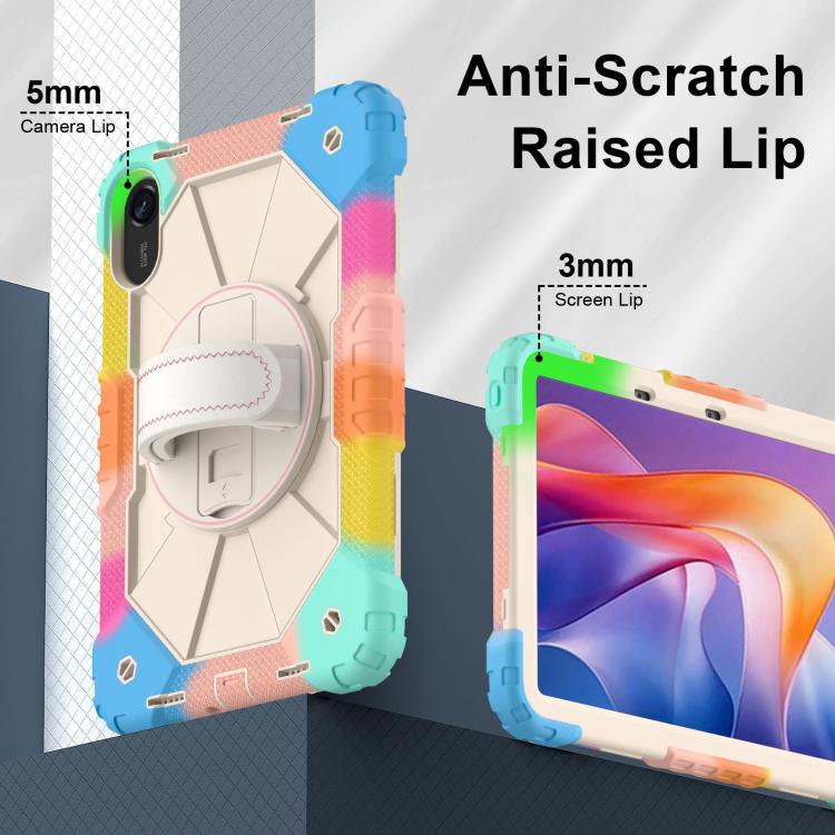 For Xiaomi Redmi Pad 2 11 2025 Contrast Color Robot Silicone Hybrid PC Tablet Case