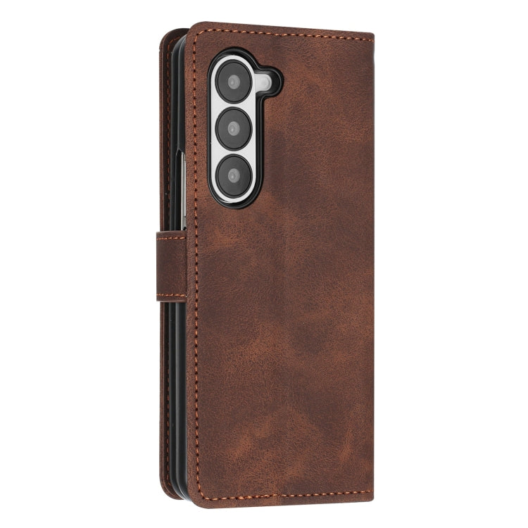 For Samsung Galaxy Z Fold6 Dream Triangle Leather Phone Case with Lanyard