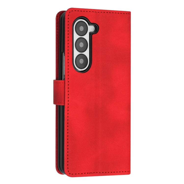 For Samsung Galaxy Z Fold5 Dream Triangle Leather Phone Case with Lanyard