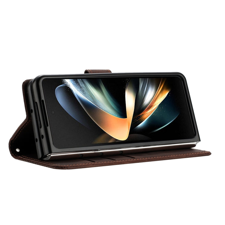 For Samsung Galaxy Z Fold4 Dream Triangle Leather Phone Case with Lanyard