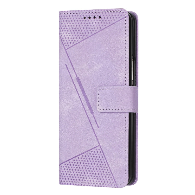 For Samsung Galaxy Z Fold4 Dream Triangle Leather Phone Case with Lanyard