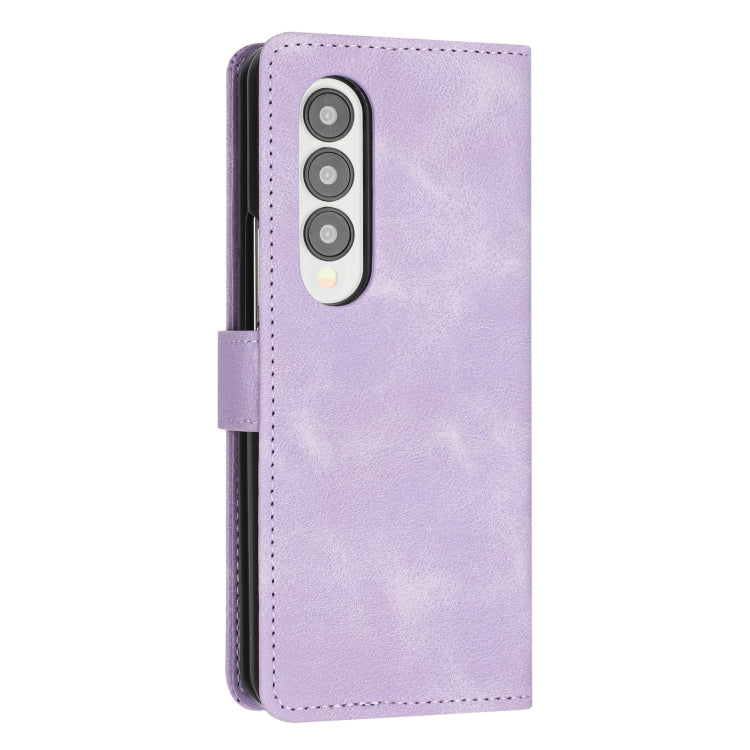 For Samsung Galaxy Z Fold4 Dream Triangle Leather Phone Case with Lanyard